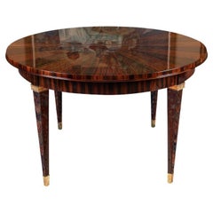 Small Art Deco French Dining Table in Macassar