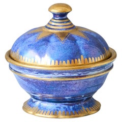 Small Art Deco Lustre Lidded Bowl by Josef Ekberg for Gustavsberg, Sweden, 1930.