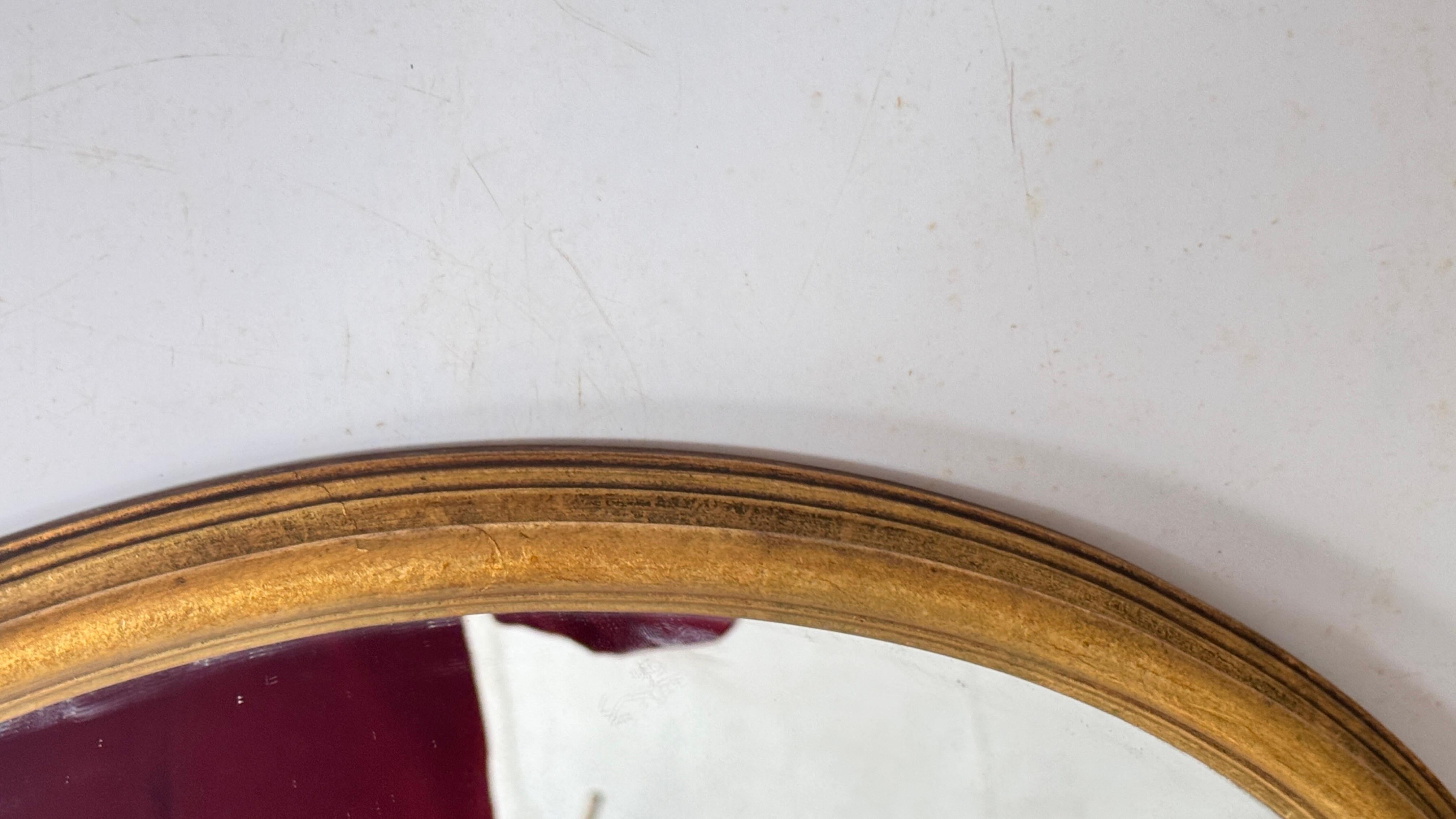 Small Art Deco Mirror, Gilt and Carved Wood, Gold Color, France XX century For Sale 4