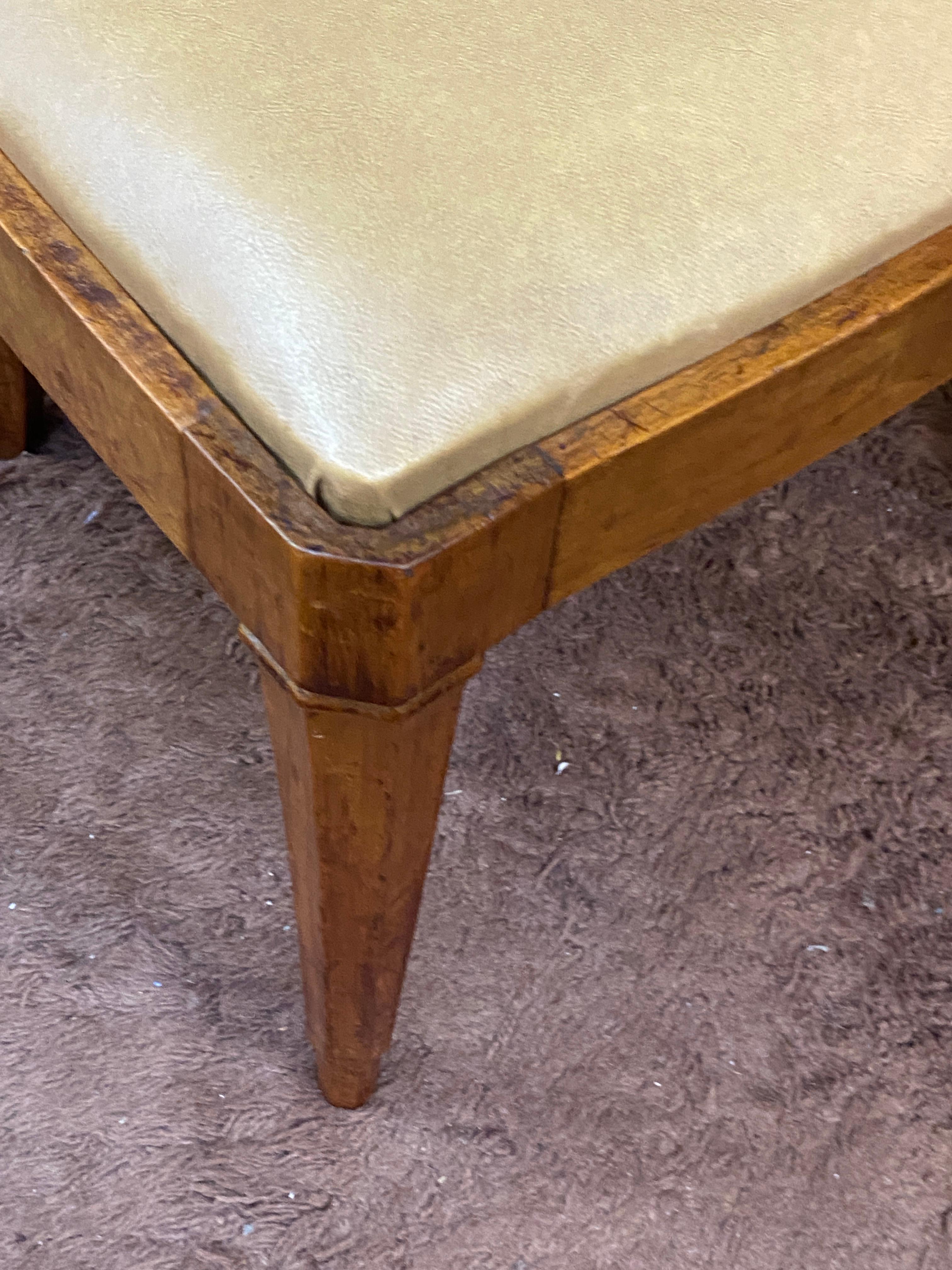petite chaise d'appoint art déco en noyer massif, vers 1930 en vente 9