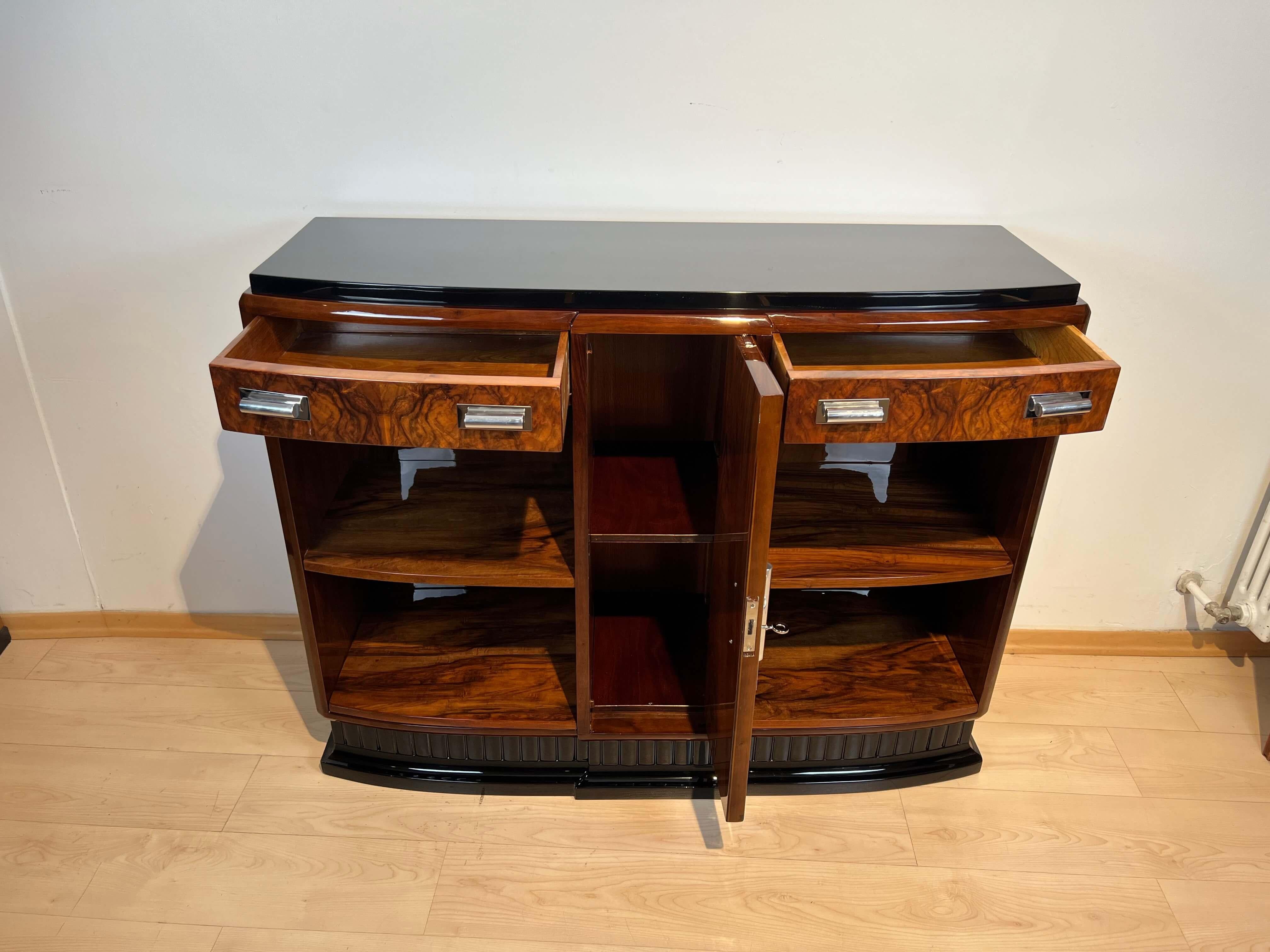 walnut veneer sideboard