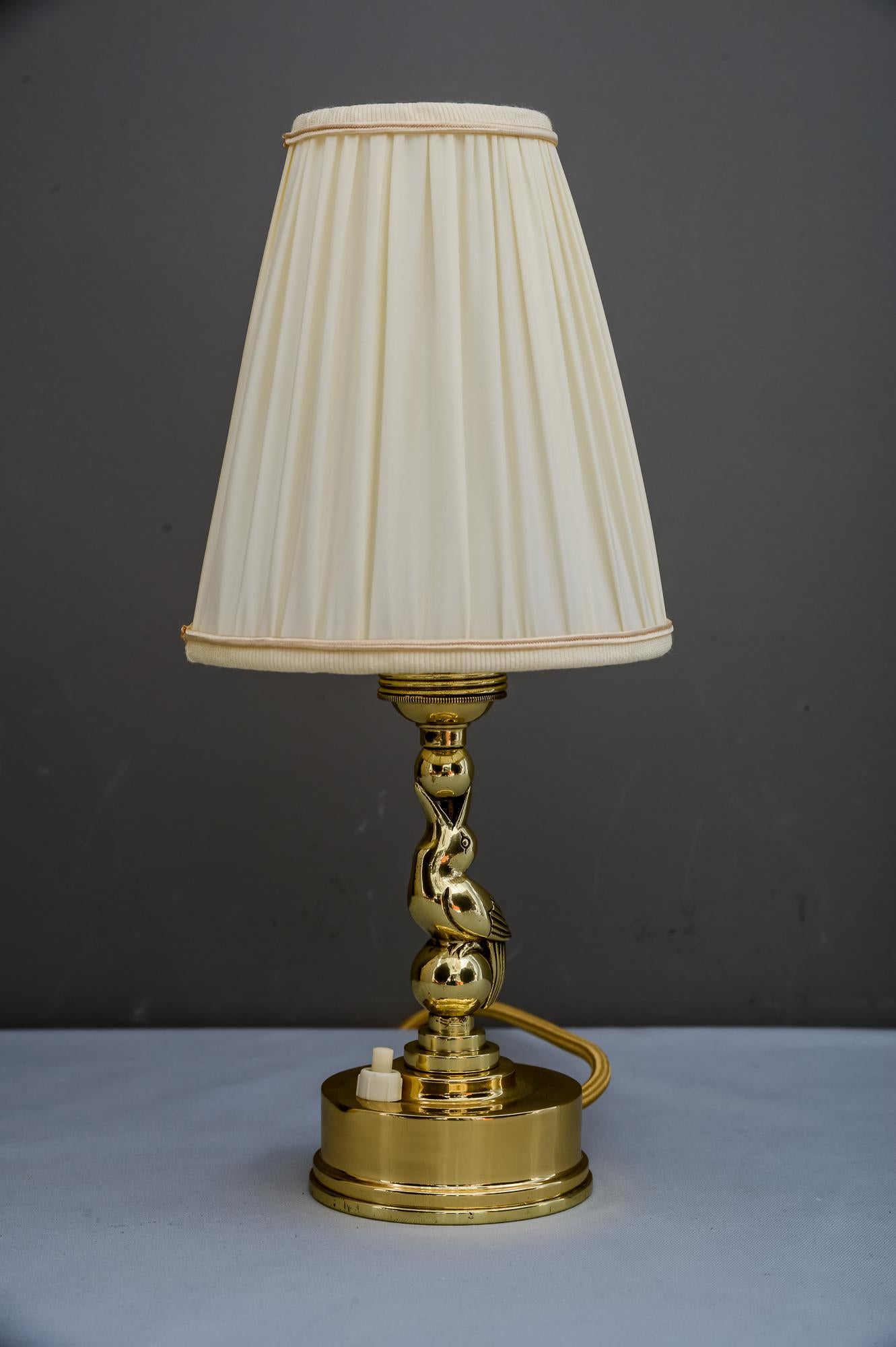Small Art Deco table lamp, Vienna, 1920s
Polished and stove enameled
Shade is replaced (new).