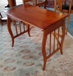 Small Art Deco Travel Desk Early 20th Century Ash / Beechwood Restored Polished