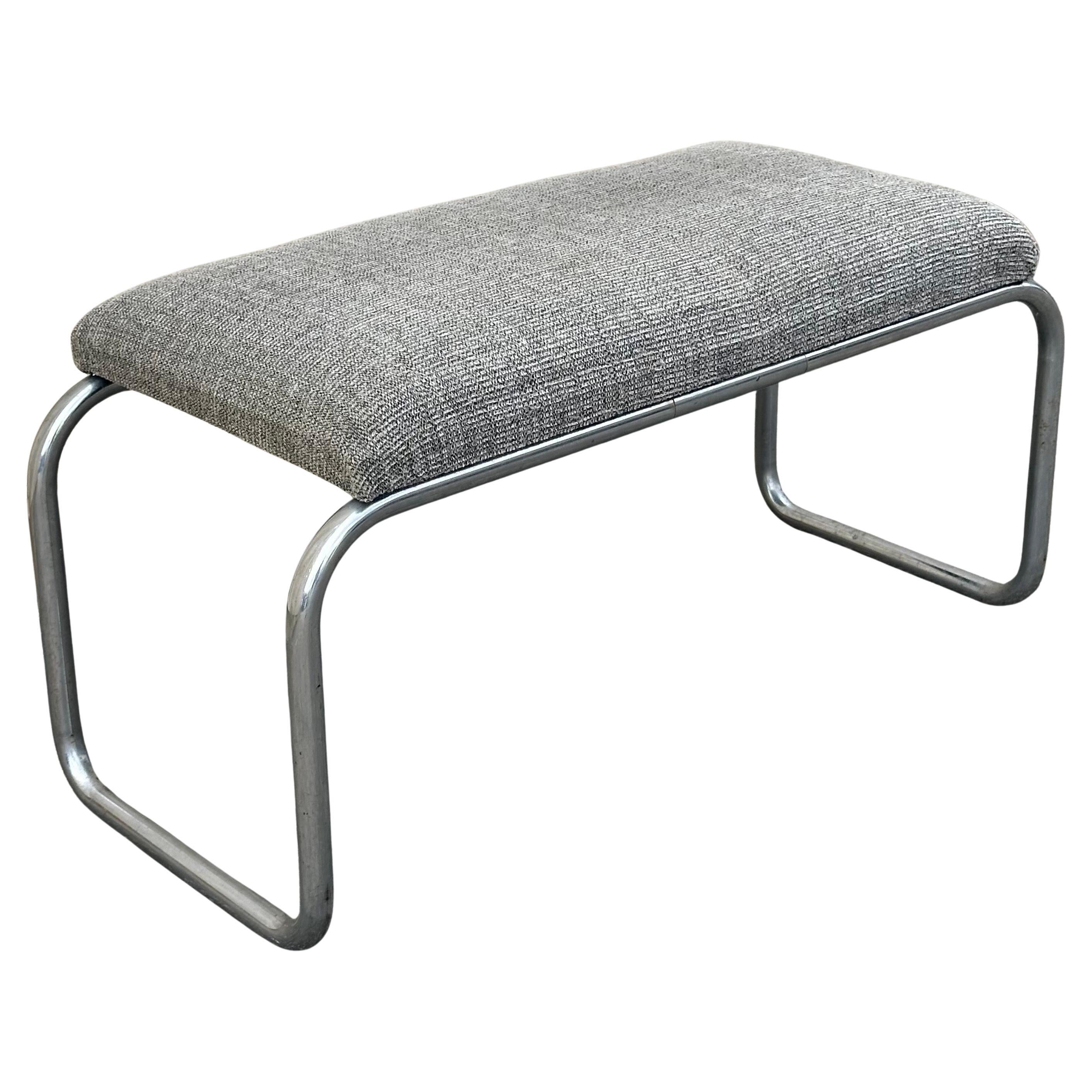 Petite banquette art déco en chrome tubulaire par Wolfgang Hoffman pour Howell Co. en vente 12