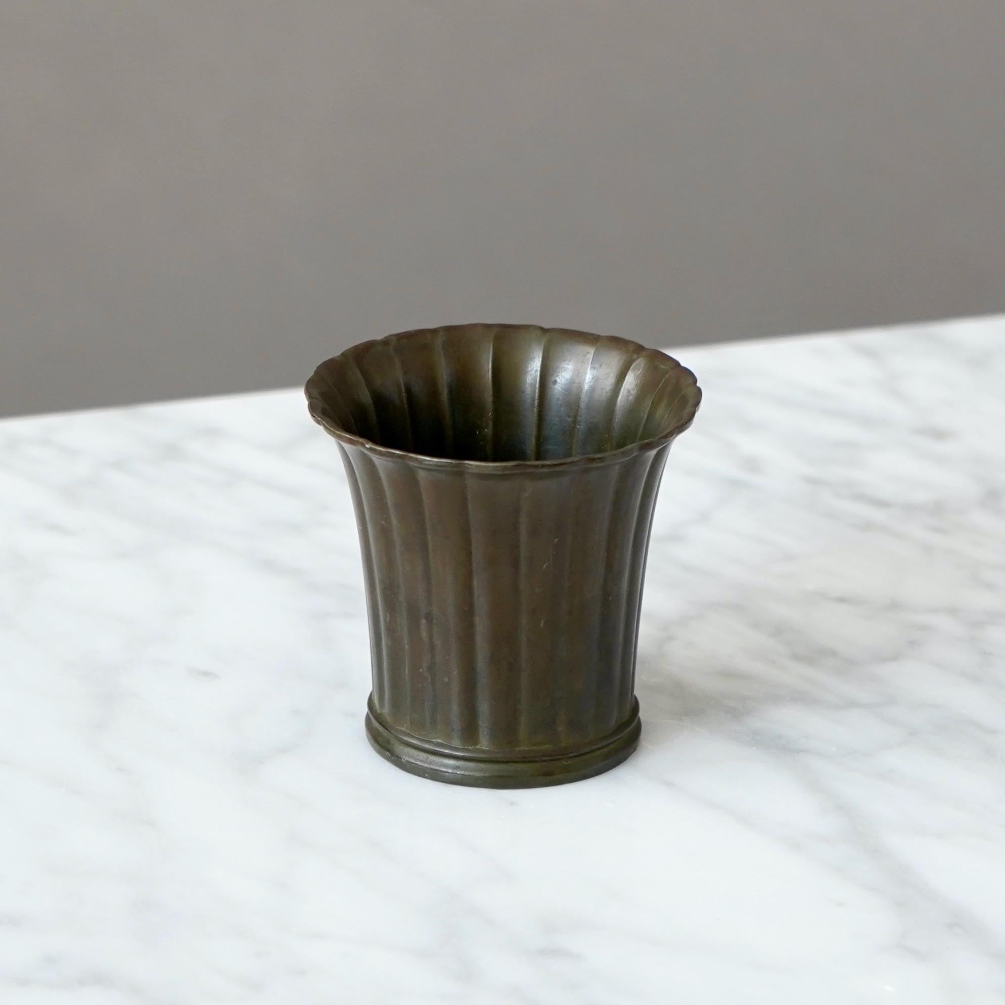 Danish Small Art Deco Vase by Just Andersen, Denmark, 1930s For Sale