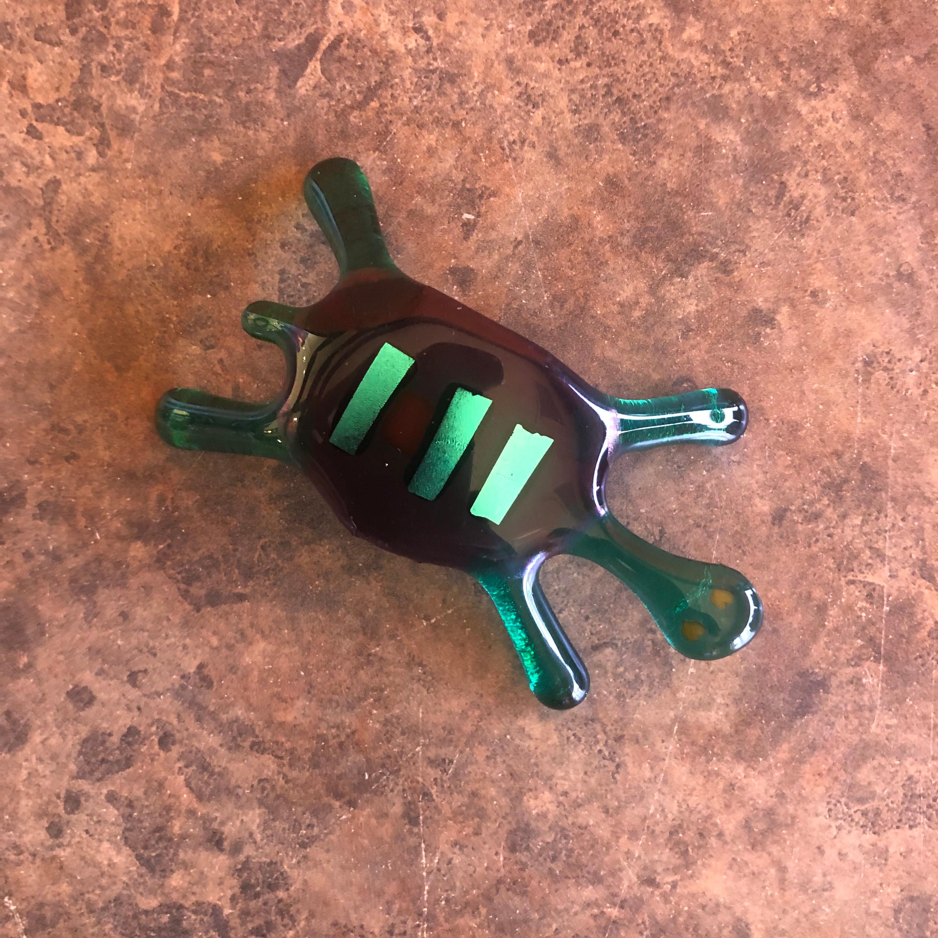 Kleine Kunstglas-Schildkröten-Skulptur (amerikanisch) im Angebot