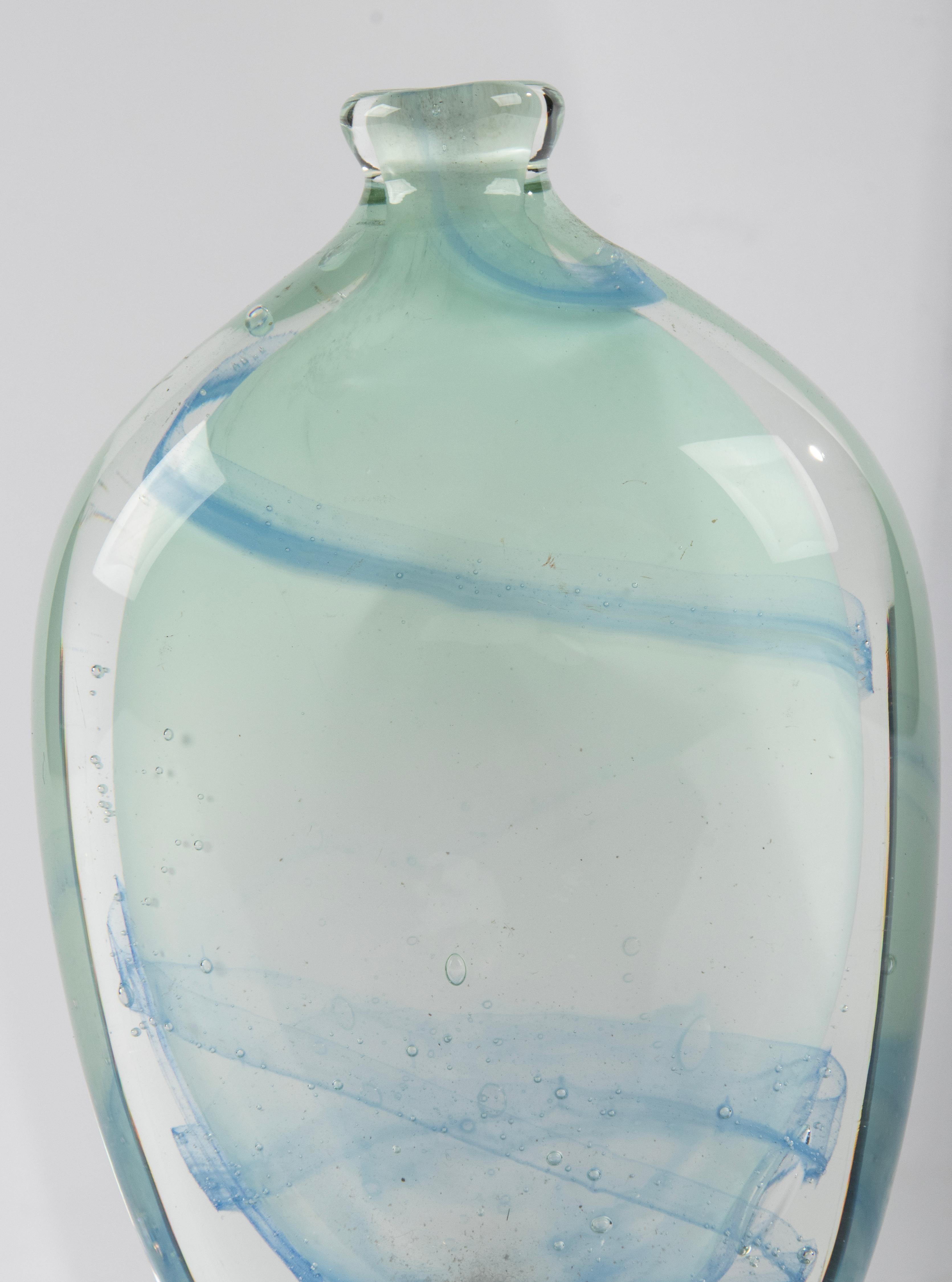 Hand-Crafted Small Art Glass Vase - Seguso - Soliflore  For Sale