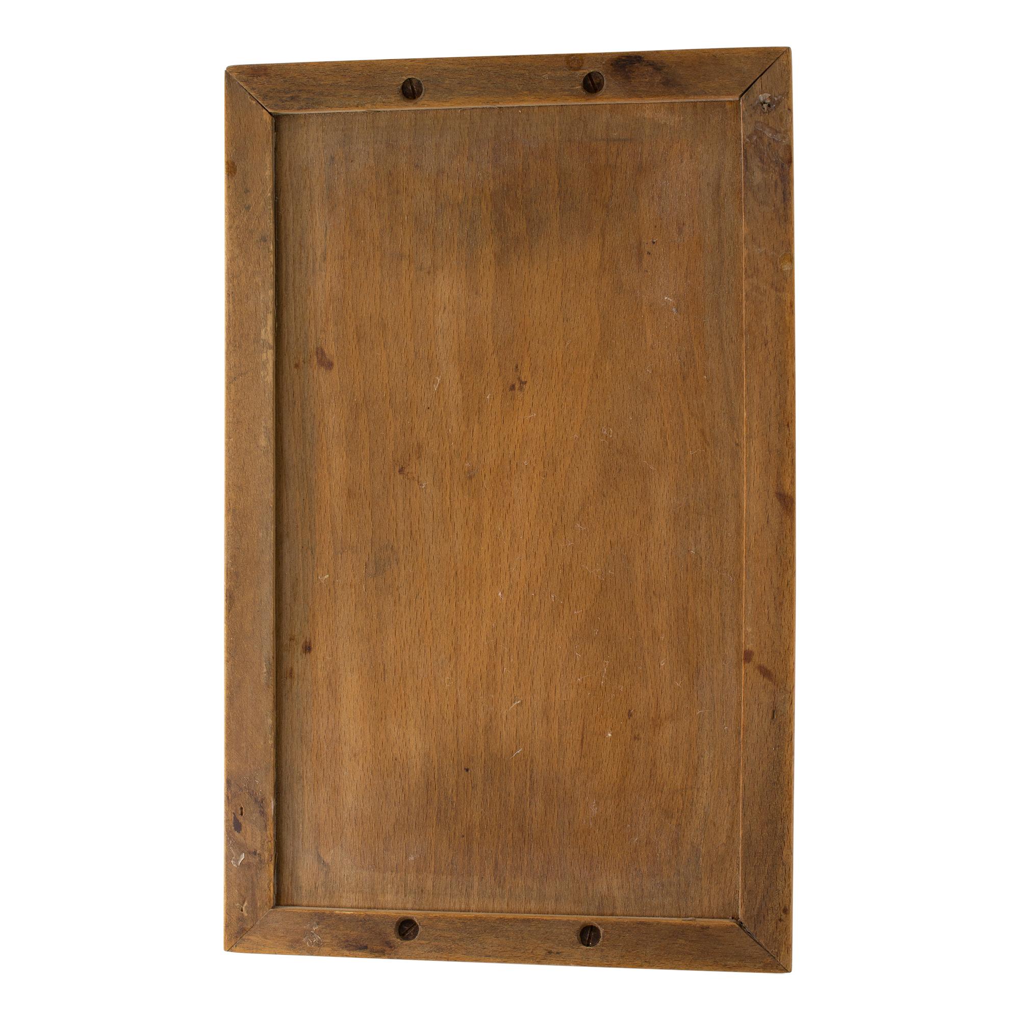 Jugendstil-Tablett aus Buchenholz/Messing (Deutsch) im Angebot