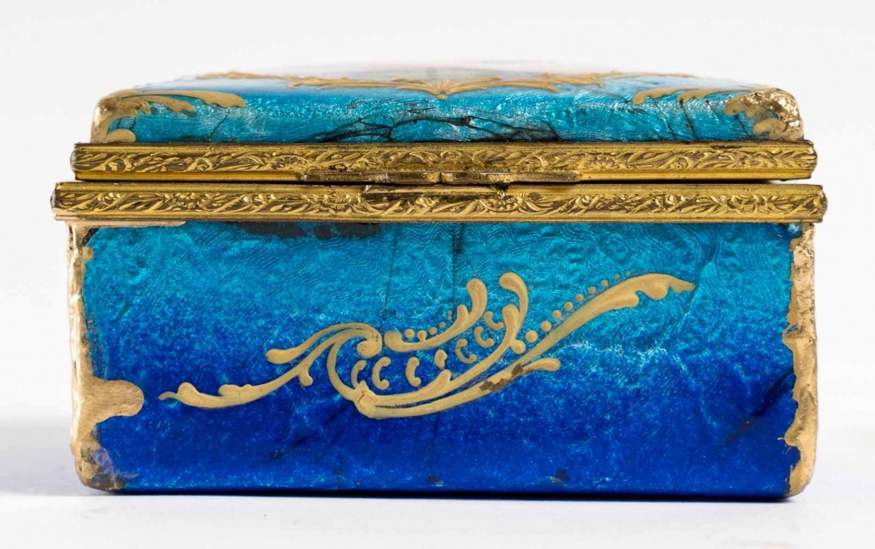 20th Century Small Art Nouveau Jewellery Box Signed H. Doublet