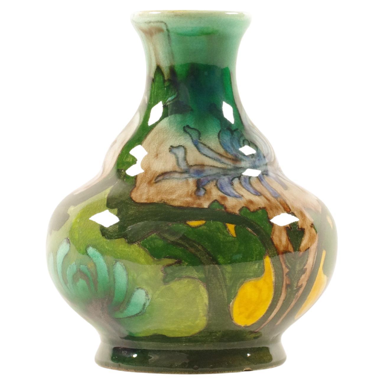Small Art Nouveau Vase, N.S.A. Brantjes
Co, Purmerend, Model 1100, Decor A
