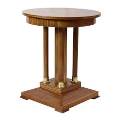 Art Nouveau Side Table with Brass Accents, circa 1900