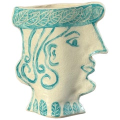 Small Artisan Made Feminine Face Vase