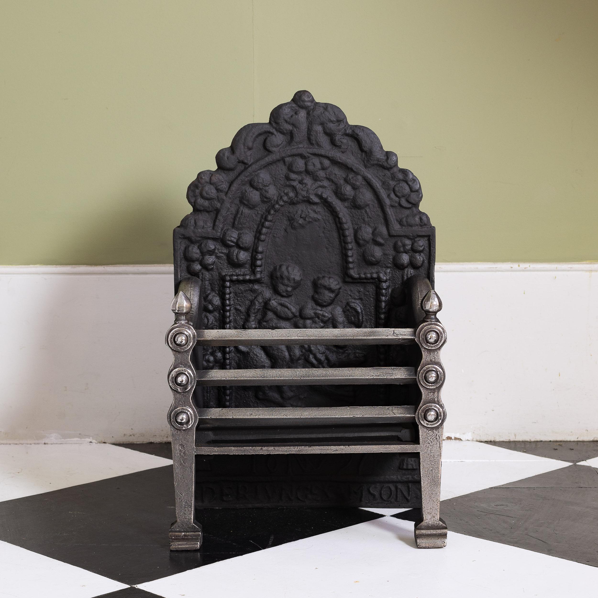 Petite grille de cheminée Arts and Crafts en vente 4