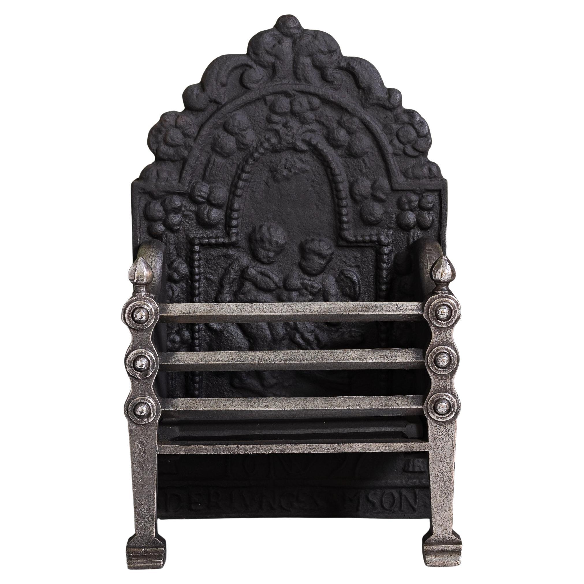 Small Arts and Crafts Iron Fire Grate