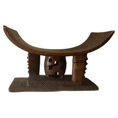 Vintage Small Ashanti tribal headrest stool