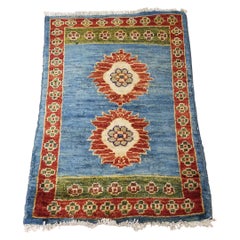 Small Asian Bedside Rug from Afghanistan, Colorful / 309
