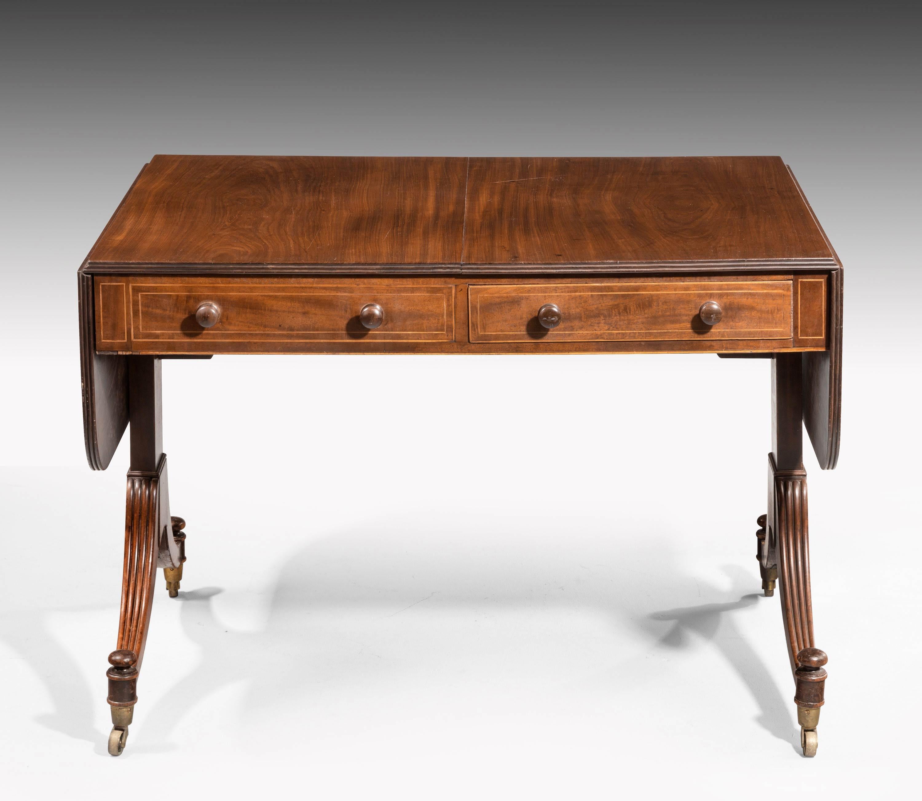 Early 19th Century Small, Attractive George III Period Mahogany Side Table on Cabriole Supports