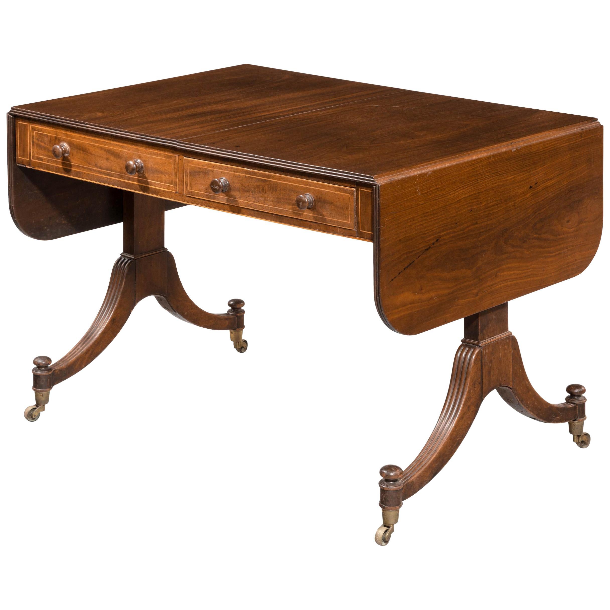 Small, Attractive George III Period Mahogany Side Table on Cabriole Supports