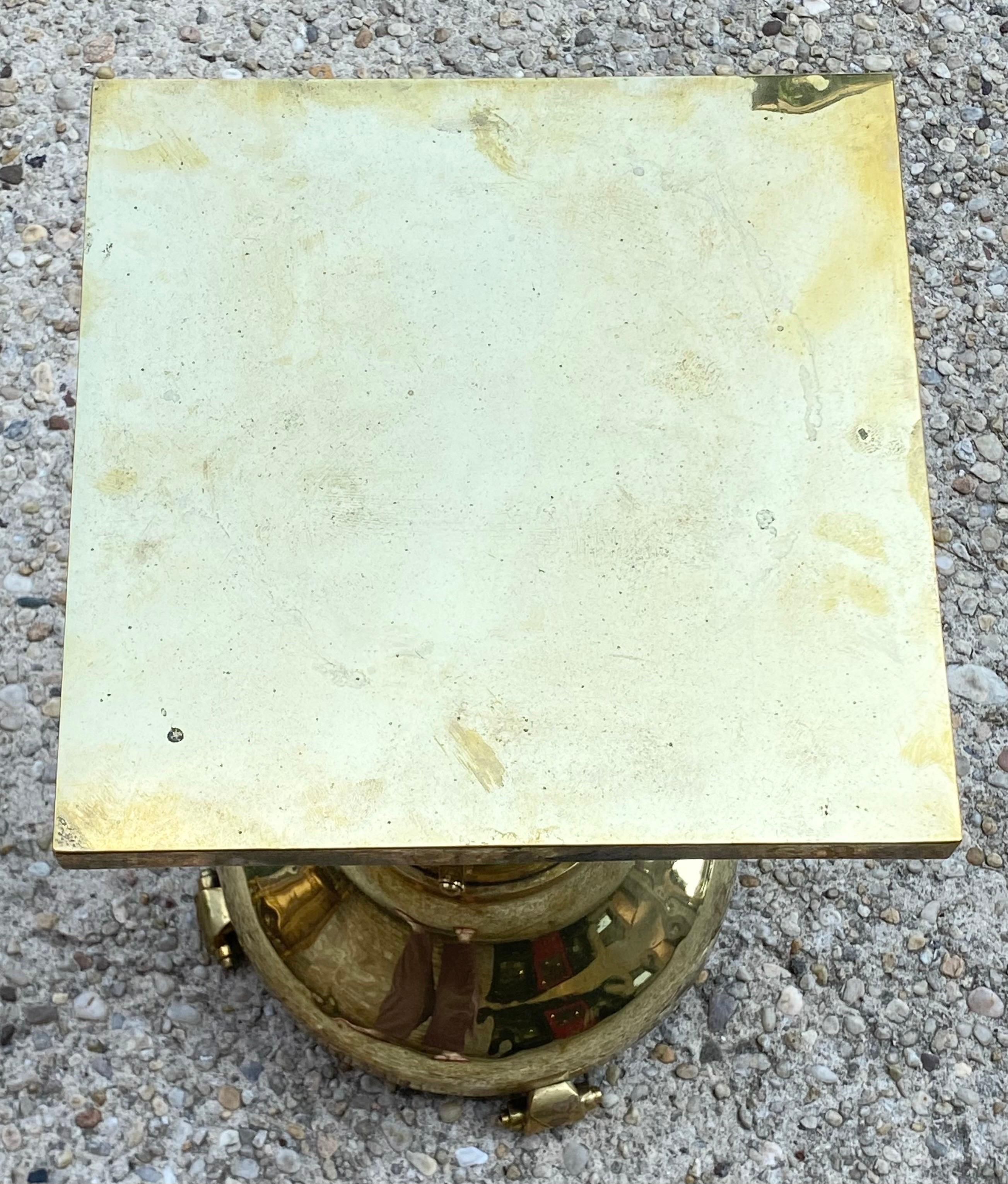 Small Austrian Secessionist Style Brass Side Table For Sale 2