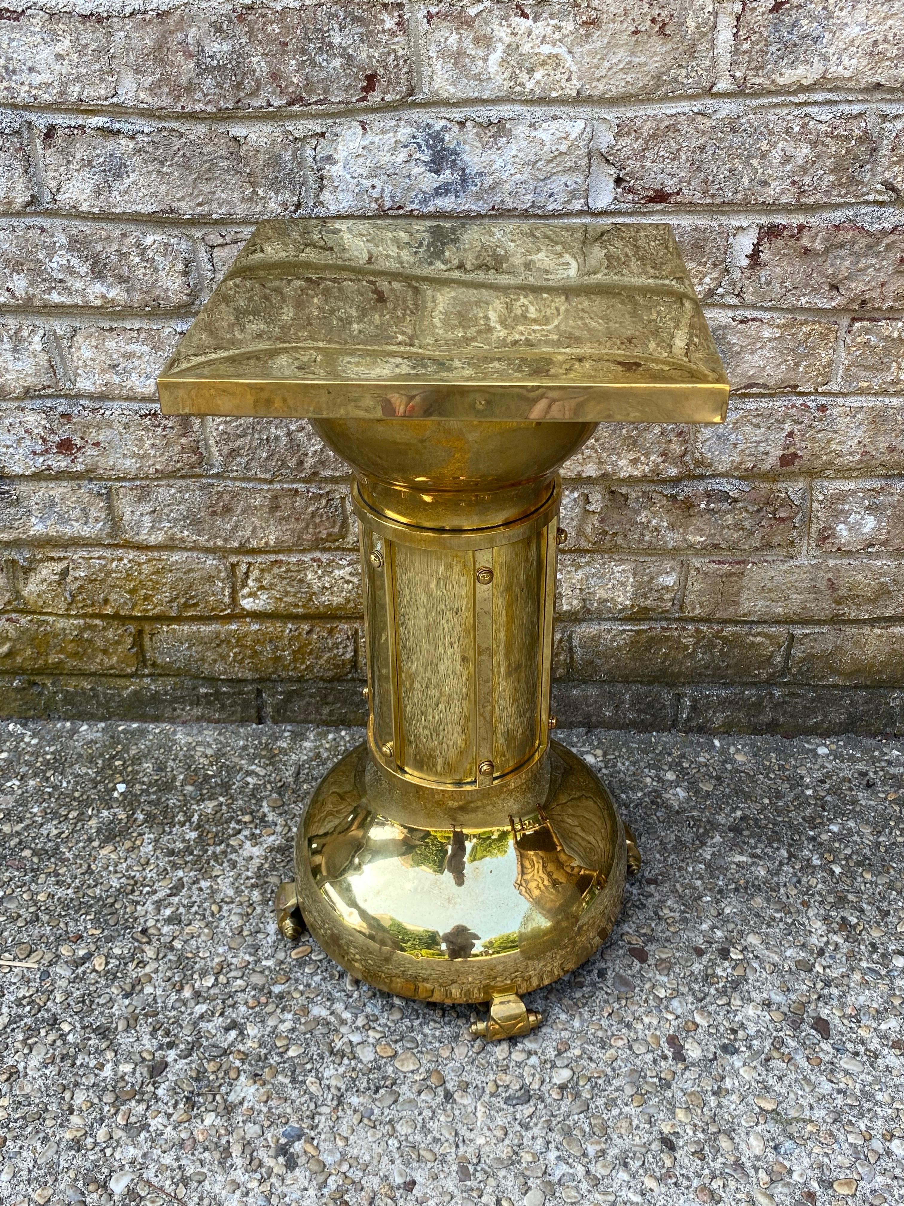 Small Austrian Secessionist Style Brass Side Table For Sale 3