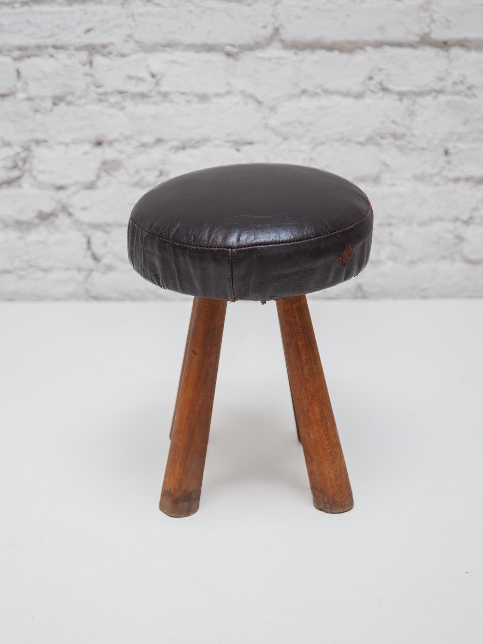 French Small Authentic Stool, France 1930s