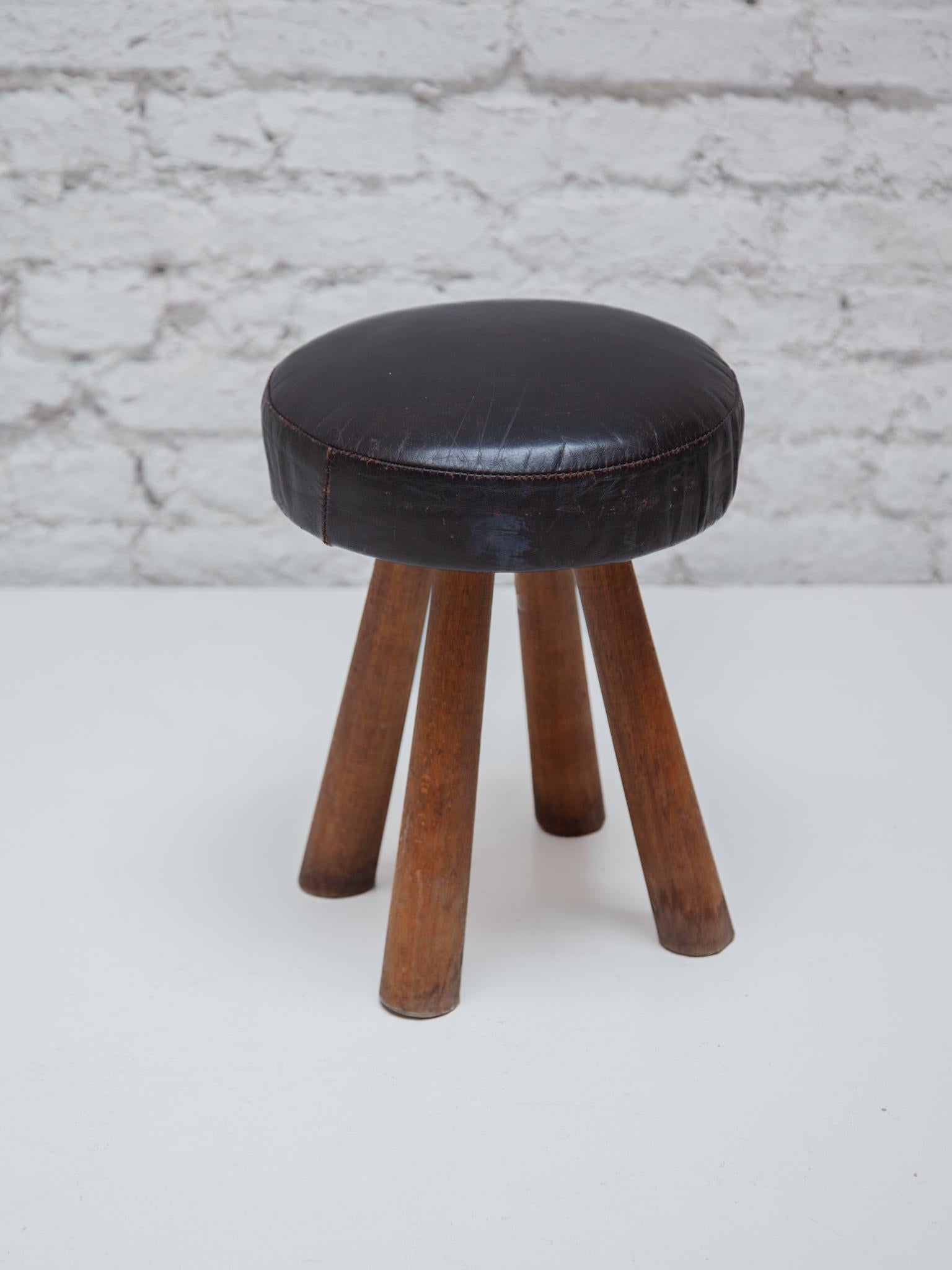 Small Authentic Stool, France 1930s In Good Condition In Antwerp, BE