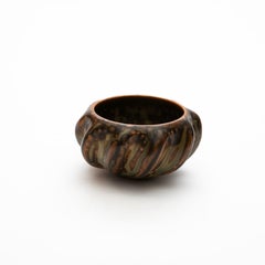 Small Axel Salto Stoneware Bowl no. 20681 with Sung Glaze for Royal Copenhagen