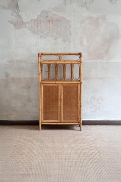 Small Bamboo and Vienna Straw Cabinet – 1970s