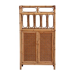 Small Bamboo and Vienna Straw Cabinet – 1970s
