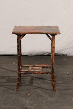 Small Bamboo Side Table, Rectangular Top, circa 1900