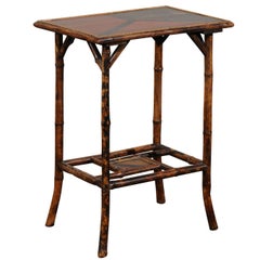 Small Bamboo Side Table, Rectangular Top, circa 1900