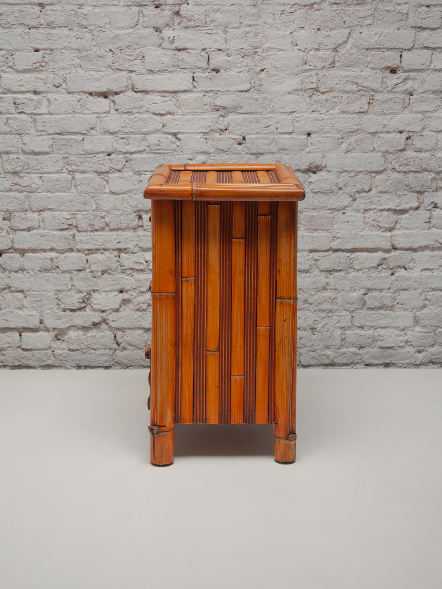 Small Bamboo Sideboard, Cabinet, Italy, 1950s In Good Condition In Antwerp, BE
