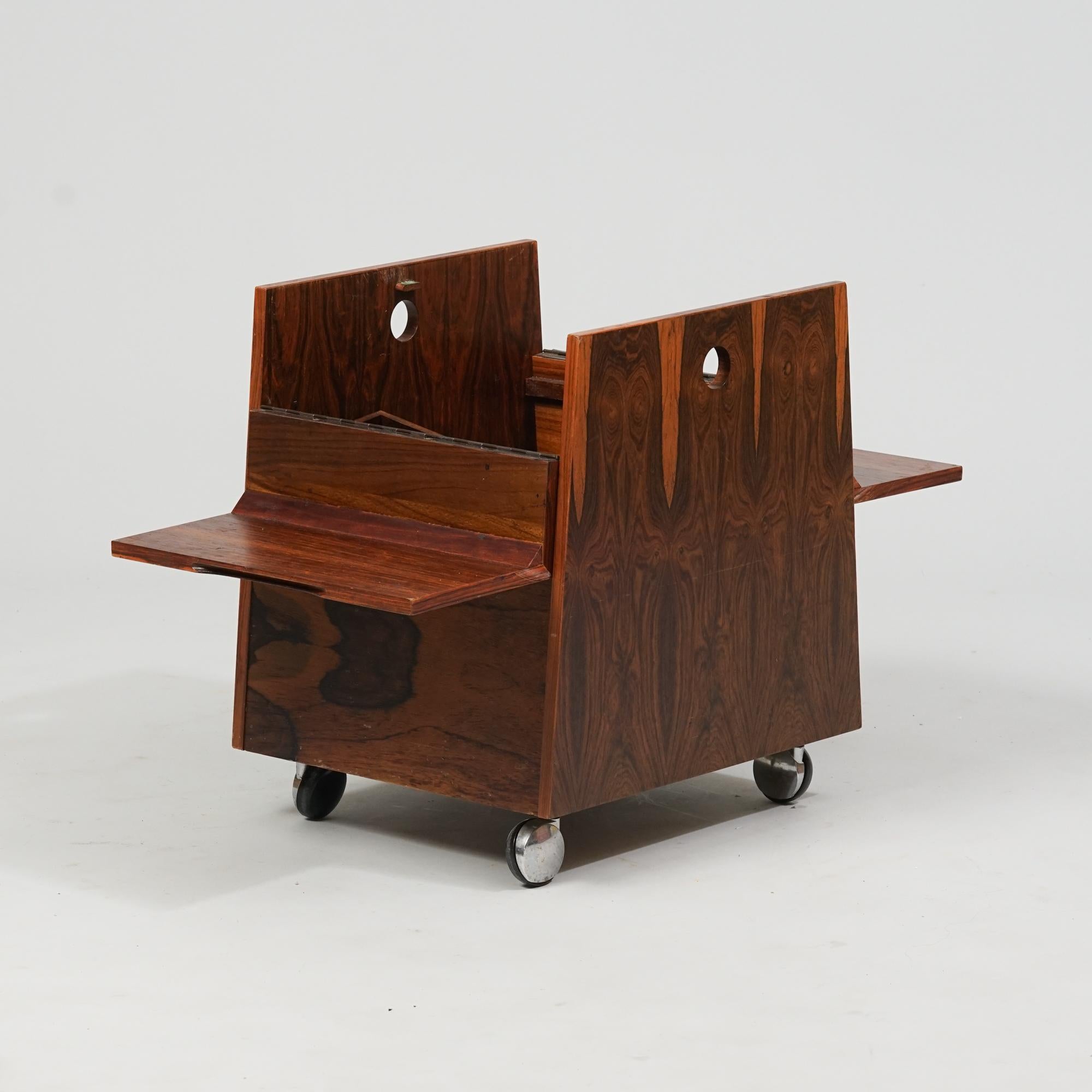 Finnish Small Bar Cart, Rolf Hesland, Bagn Møbelindustri, Norway, 1960s