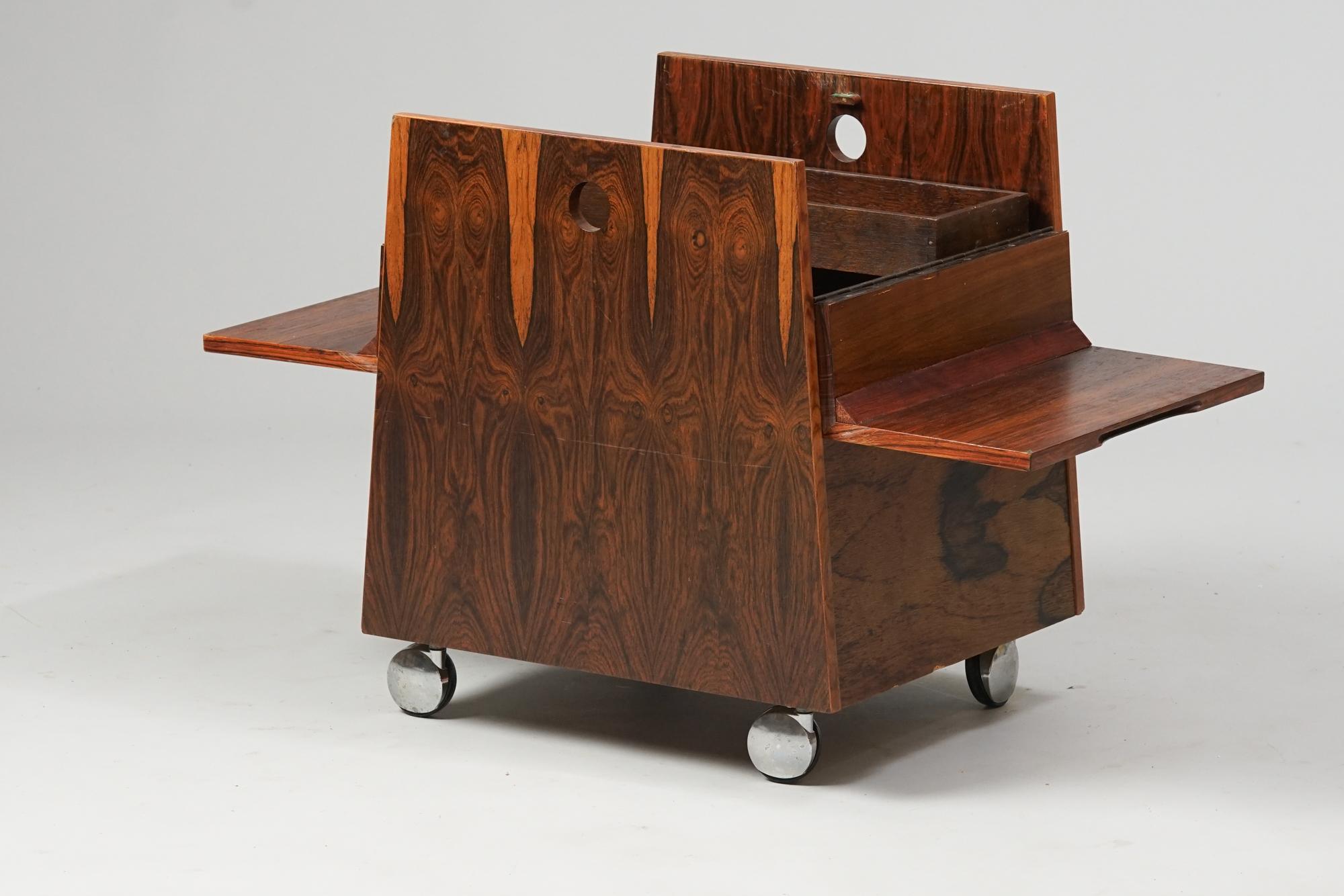 Small Bar Cart, Rolf Hesland, Bagn Møbelindustri, Norway, 1960s In Good Condition In Helsinki, Uusimaa