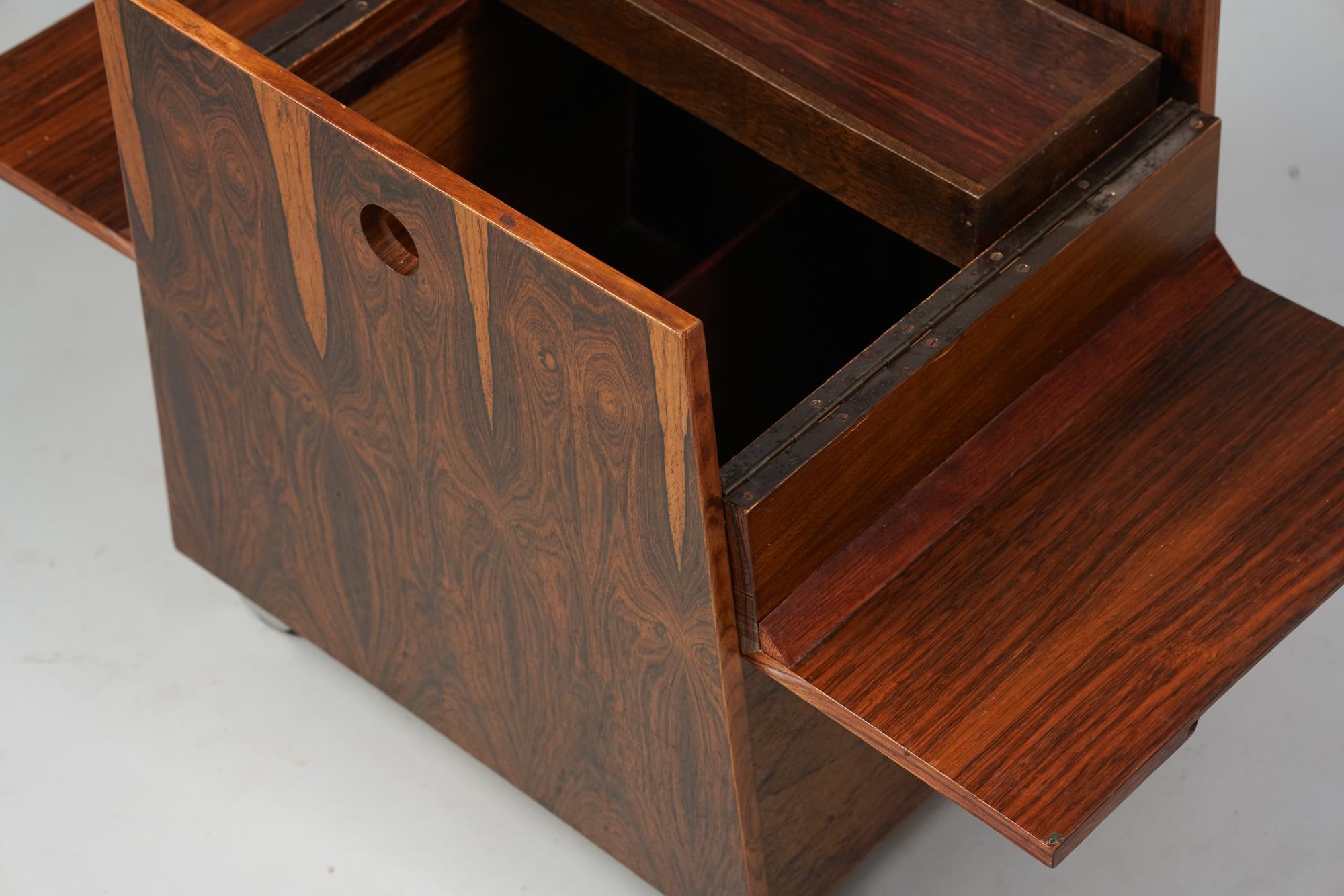 Mid-20th Century Small Bar Cart, Rolf Hesland, Bagn Møbelindustri, Norway, 1960s
