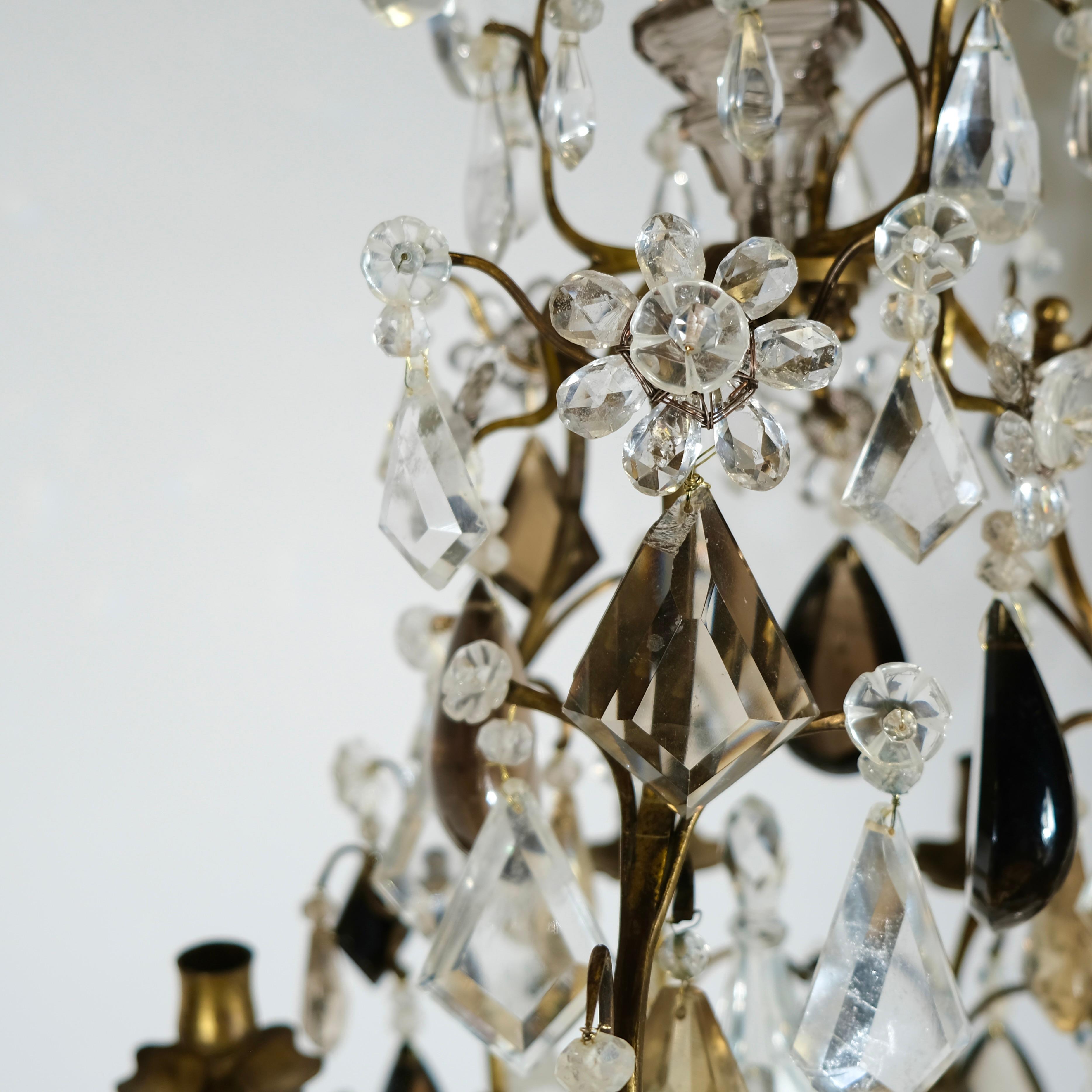 Small Baroque Style Chandelier with Exquisite Rock Crystals. 19th c. 3