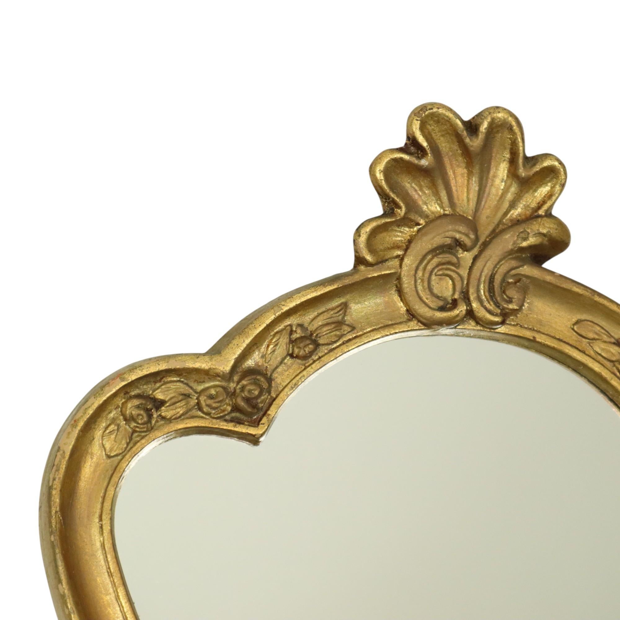 Small Baroque Style Crested Mirror With Console Resin France In Good Condition For Sale In Poperinge, BE