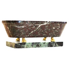 Small Bath, Red Levanto Marble