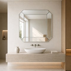 Espejo cuadrado de pared para baños pequeños, modelo «Masonry SQ» de Oitoproducts