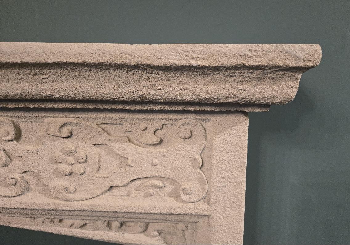 Small Bathstone Chimneypiece in the Jacobean Manner In Good Condition For Sale In London, GB