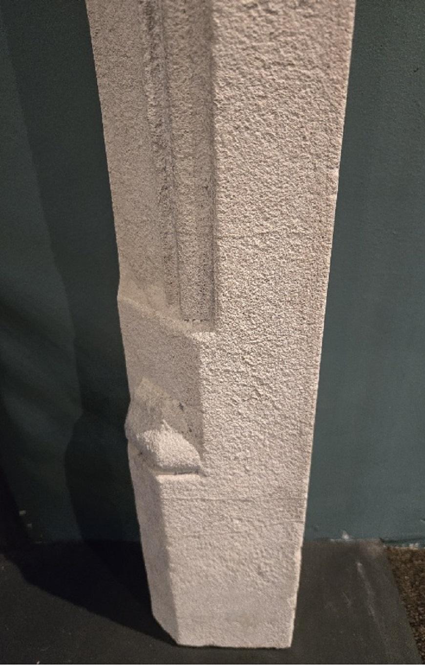 Early 19th Century Small Bathstone Chimneypiece in the Jacobean Manner For Sale