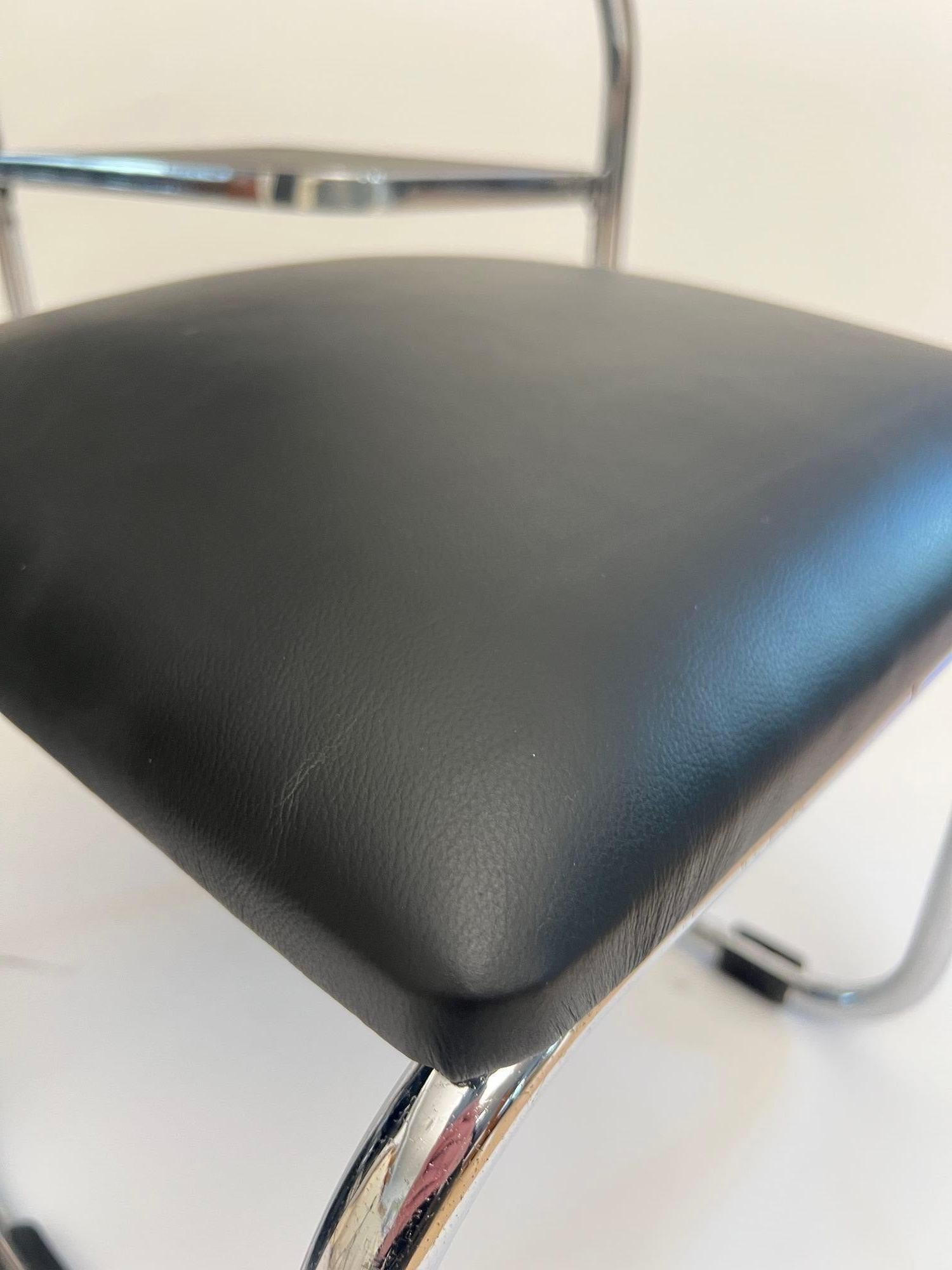 Small Bauhaus Desk by Mauser Werke, Black Lacquer, Tubular Steel, Germany, 1954 13