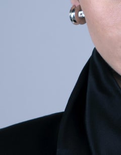 Small Beam Hoop Earrings - 935 Silver