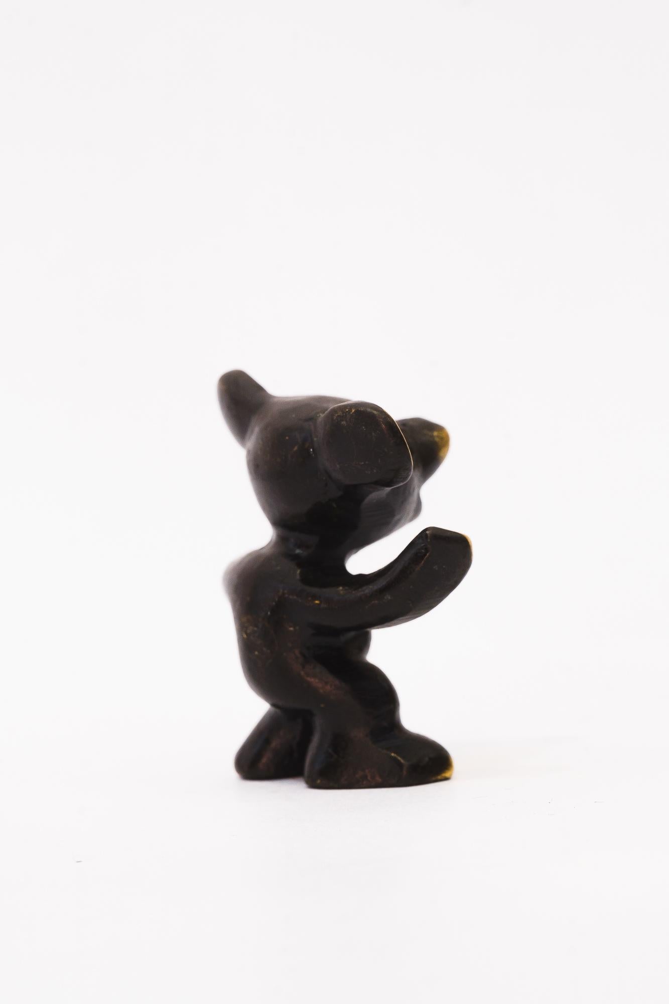 Mid-Century moderno Statuetta di orso di Walter Bosse Vienna, anni '50 circa in vendita