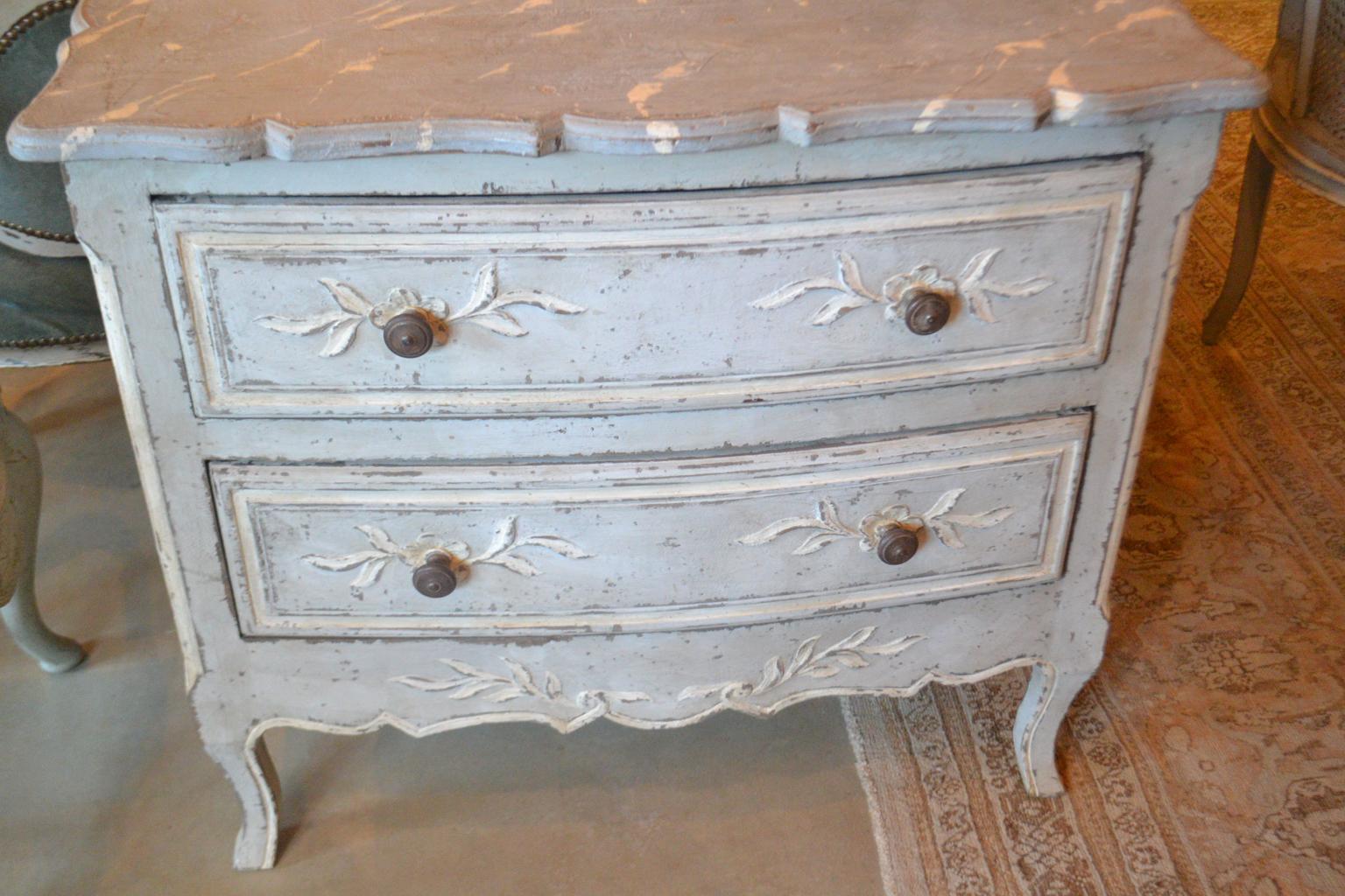 Small bedside commode. Louis XV style. circa 1860.