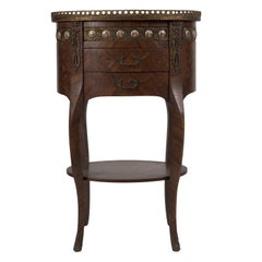 Antique Small Bedside Table by Italian Manufacture, 19th Century