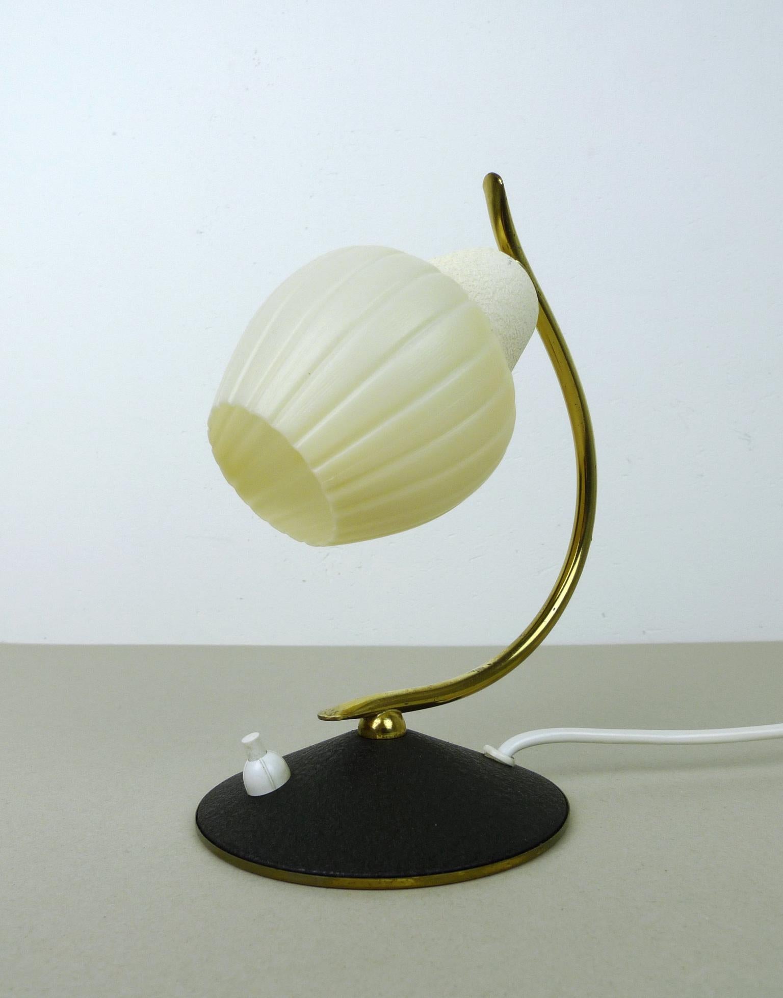 Metal Small Bedside Table Lamp, Germany, 1950s For Sale