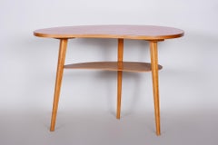 Small Beech Table, Czech Midcentury, Preserved in Original Condition, 1950s