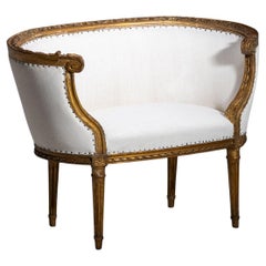 Small Bench in Louis XVI style, 19th Century