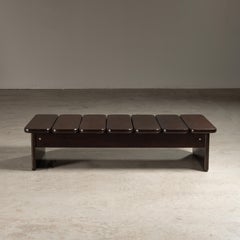 Small Bench with Rounded Edges, Geraldo de Barros, Brazilian Mid-Century Design